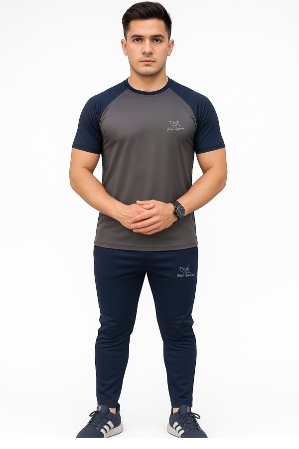 Drifit Summer Tracksuit - Awesome Grey & Blue Combo #202