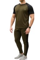 Drifit Summer Tracksuit - Olive Green & Black #203