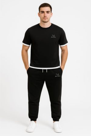 Drifit Summer Tracksuit - Black & White Bottom Combo #209