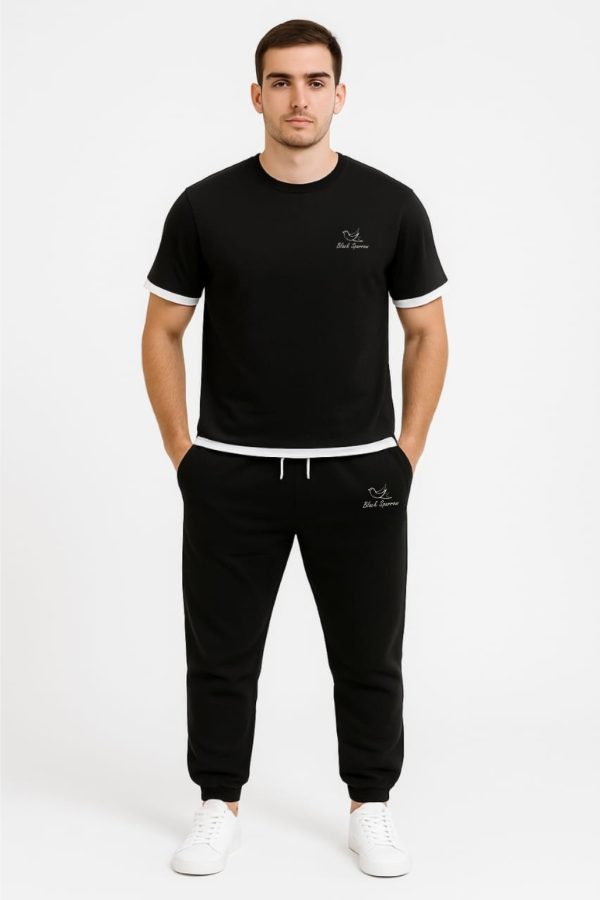 Drifit Summer Tracksuit - Black & White Bottom Combo #209