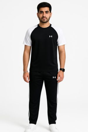 Drifit Summer Tracksuit - Black & White Combo #211