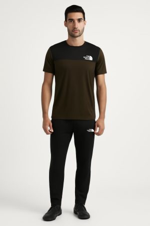 Drifit Summer Tracksuit - Olive Green & Black Combo #215