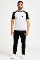 Drifit Summer Tracksuit - Black & White Combo With 3 adi straps #218