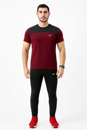 Drifit Summer Tracksuit - Mehron & Black Combo #220