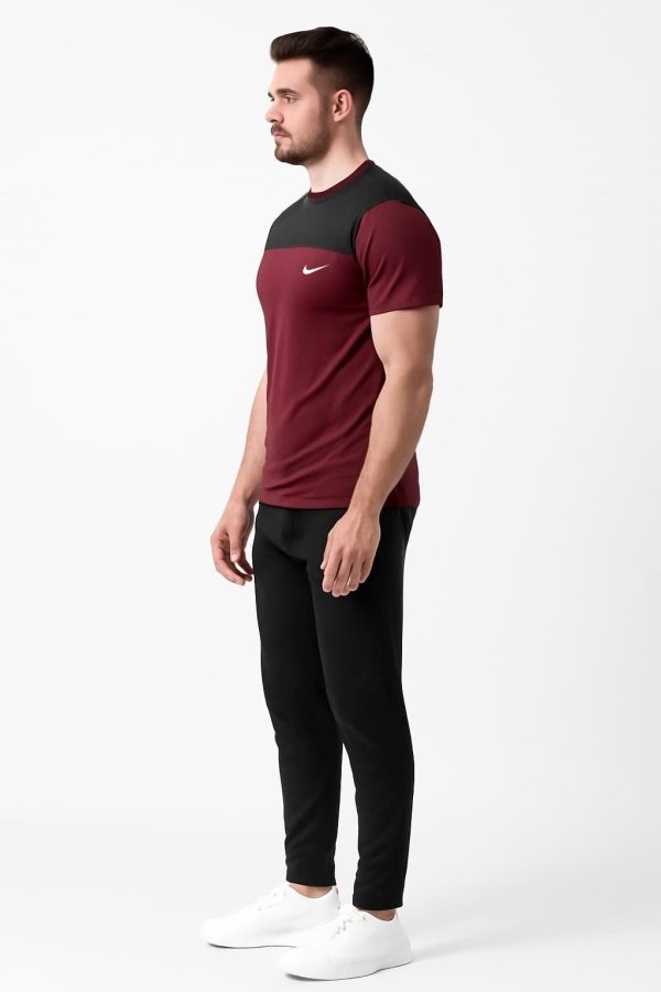 Drifit Summer Tracksuit - Mehron & Black Combo #220 - Image 2