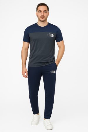 Drifit Summer Tracksuit - Grey Front & Blue Combo #222