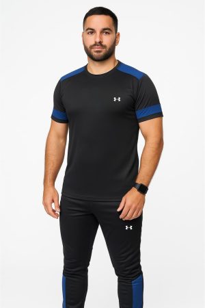 Drifit Summer Tracksuit - Black & Light Blue Combo #227