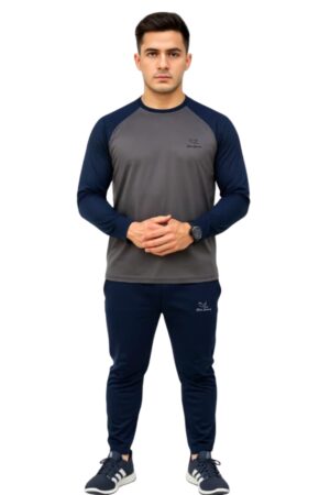Drifit Summer Tracksuit Full Sleeve  - Awesome Grey & Blue Combo #2021