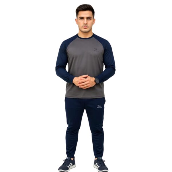 Drifit Summer Tracksuit Full Sleeve  - Awesome Grey & Blue Combo #2021
