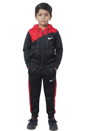 Kids Winter Collection- Black & Red Premium Tracksuit.