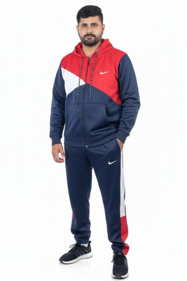 Man's Winter Collection- Navy, Red & White Premium Tracksuit.