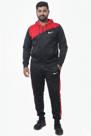 Man's Winter Collection- Black & Red Premium Tracksuit.